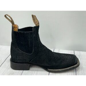 La‎ Sierra Western Boots Mens 10.5 Black Python Exotic Square Toe Cowboy